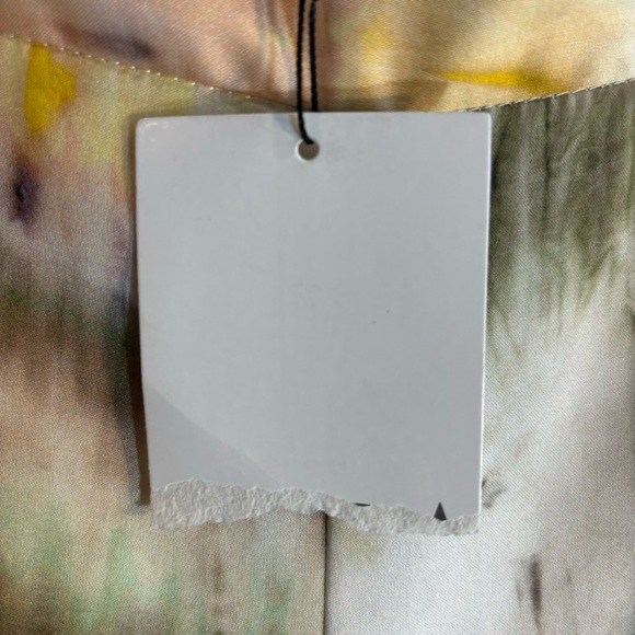 ZARA Sz L Tie Dye Trousers Flare Satin Slinky Flowy Hippie Festival Vibes NEW - Picture 7 of 11